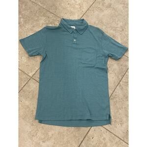 Splendid Mills Shirt Mens Medium Blue Cotton Polo Golf Cali USA Made Men’s EUC M